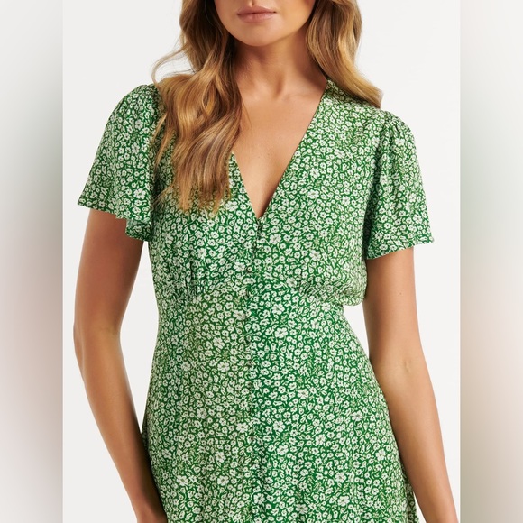 Evernew Mae Flutter-Sleeve Mini Dress - Picture 2 of 8